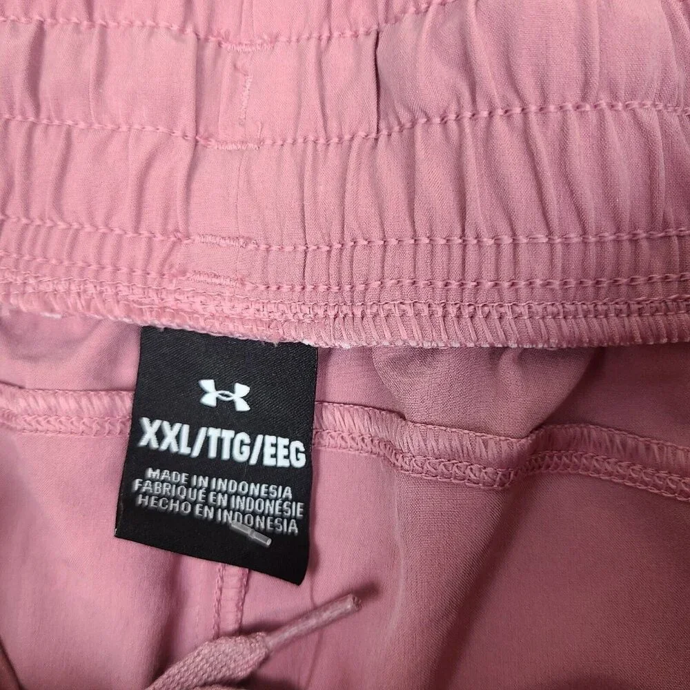 Women’s Under Armour Flex Woven 2 In 1 Shorts‎ 2XL Pink Workout Exercise